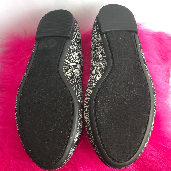 Cato black & White Print Ballet Shoes.NWOT - Picture 5 of 8